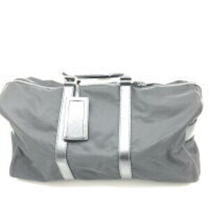 Prada Travel Black Bag Boston Leather Nylon